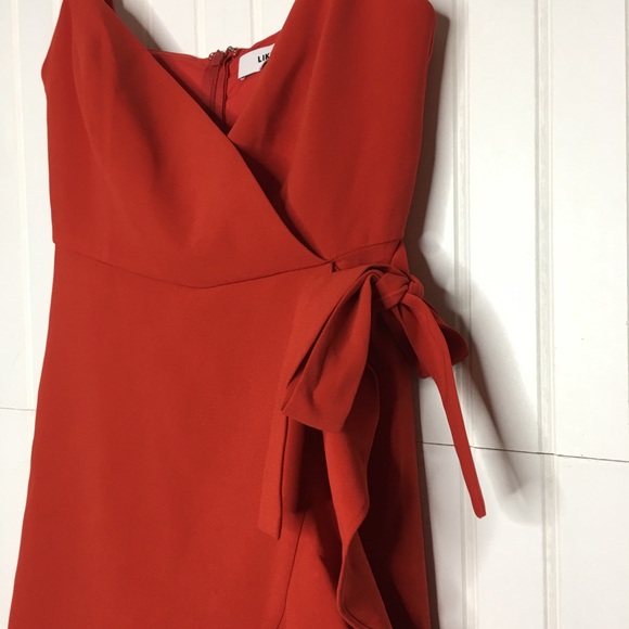 Likely Ruffled Red Mini Dress - Picture 4 of 9